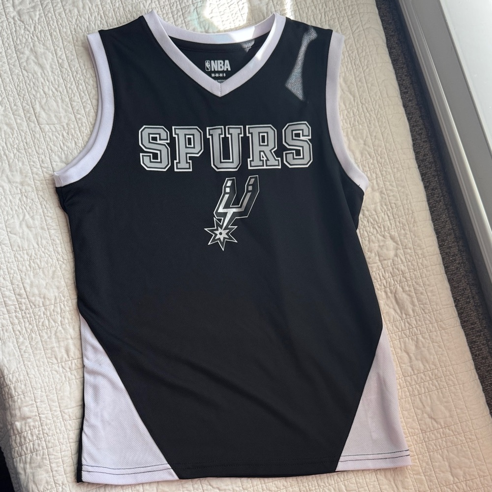 NBA San Antonio Spurs Black & White Sleeveless Jersey